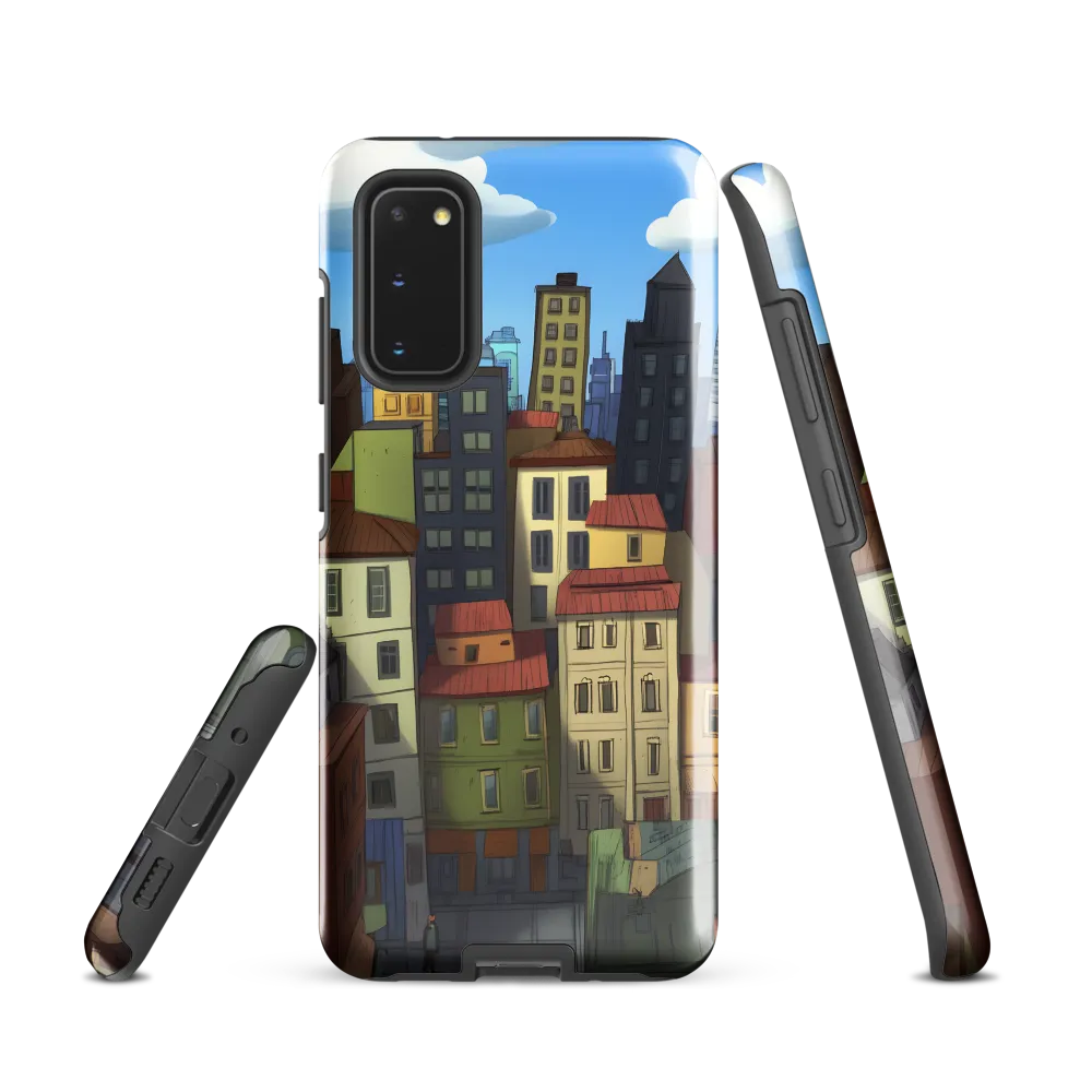 Urban Symphony: A Colorful Cityscape | Phone Case |  S20 | Tough Case | Glossy