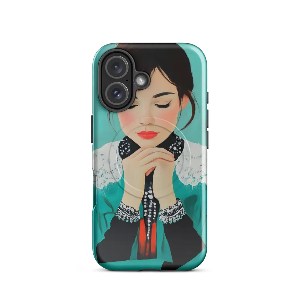 Serenity in Turquoise | Phone Case |  16 | MagSafe® Tough Case | Glossy