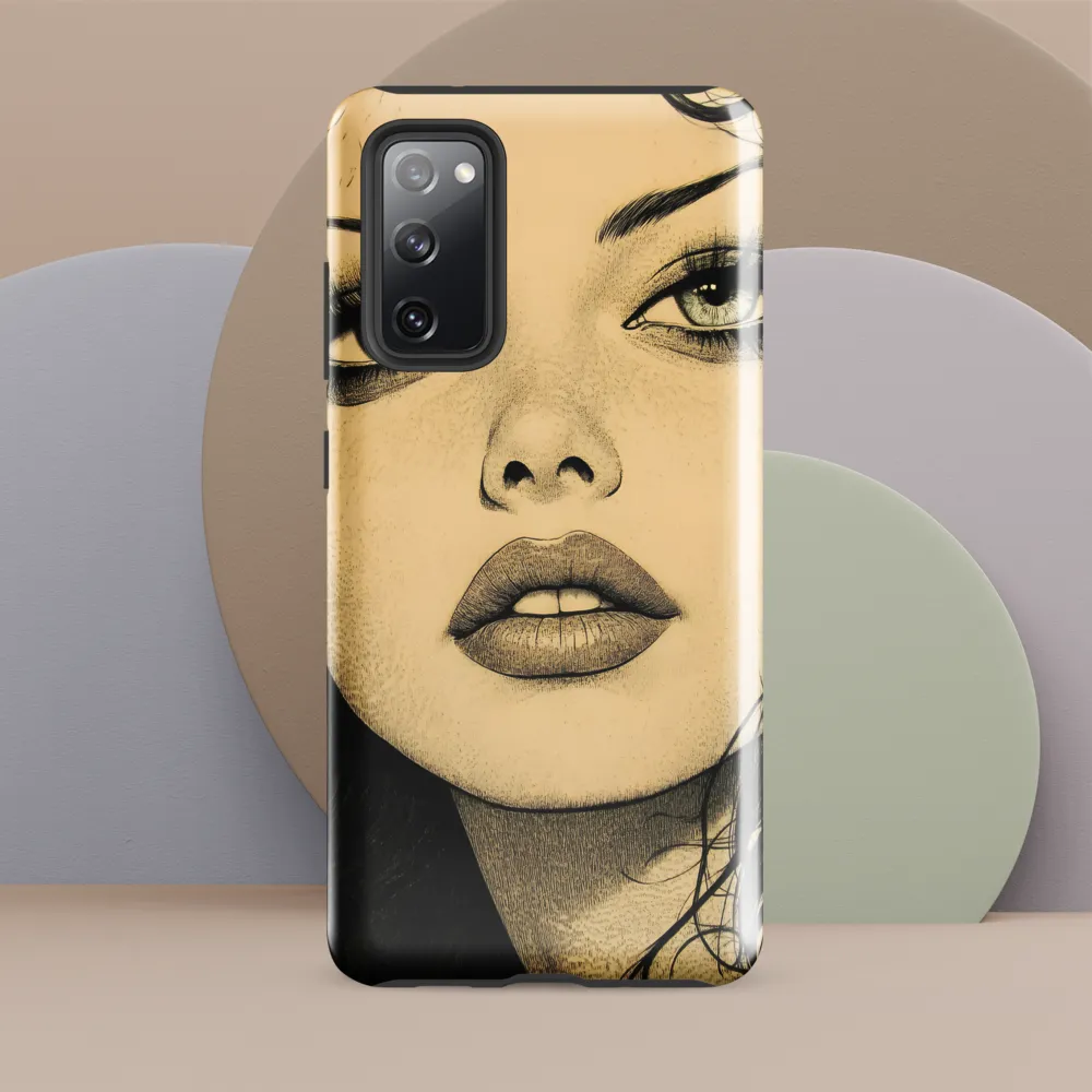 Enigmatic Gaze | Phone Case |  S20 FE | Tough Case | Glossy