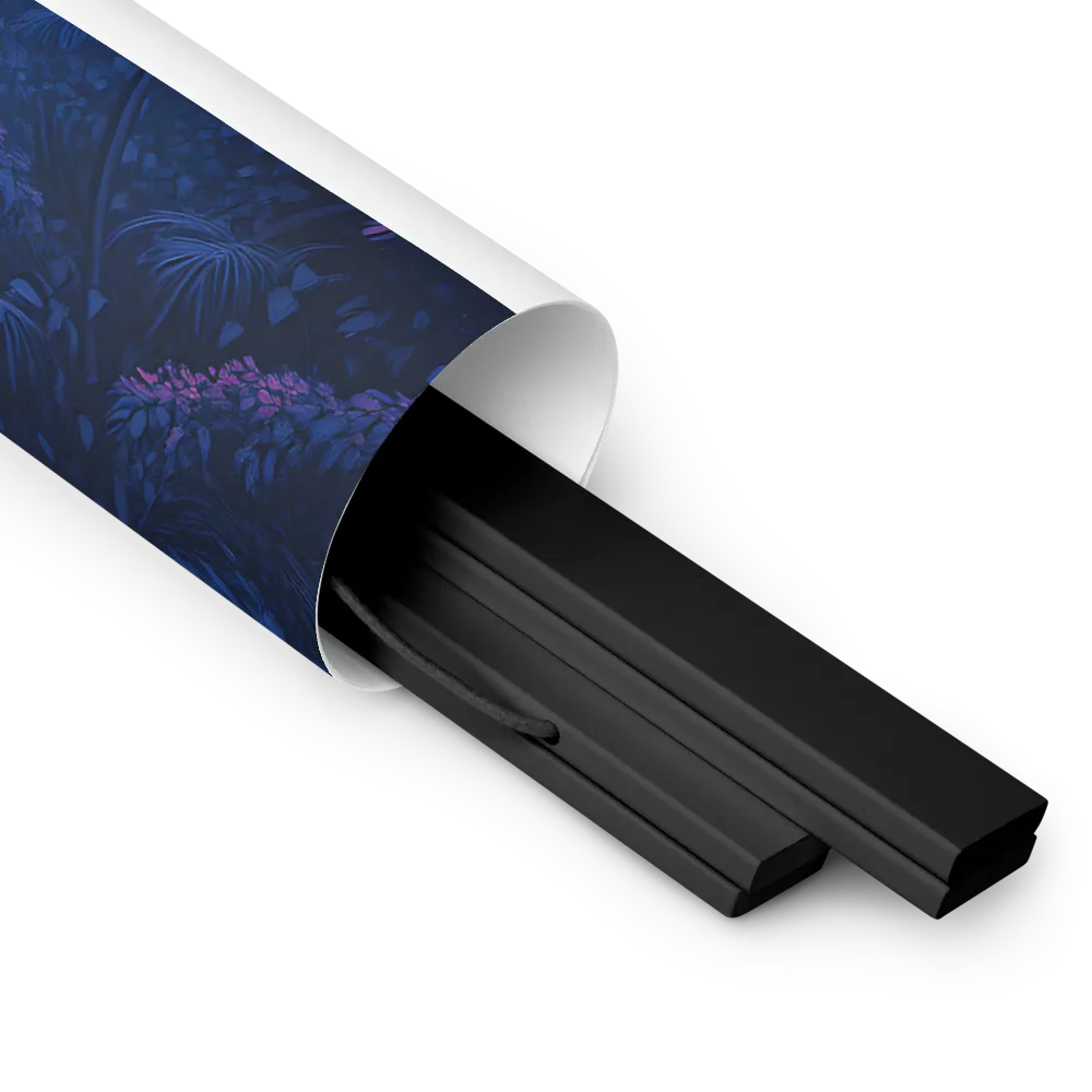 Mystic Prowler: The White Tiger in the Jungle | Poster With Black Wood Hanger | 18″×24″