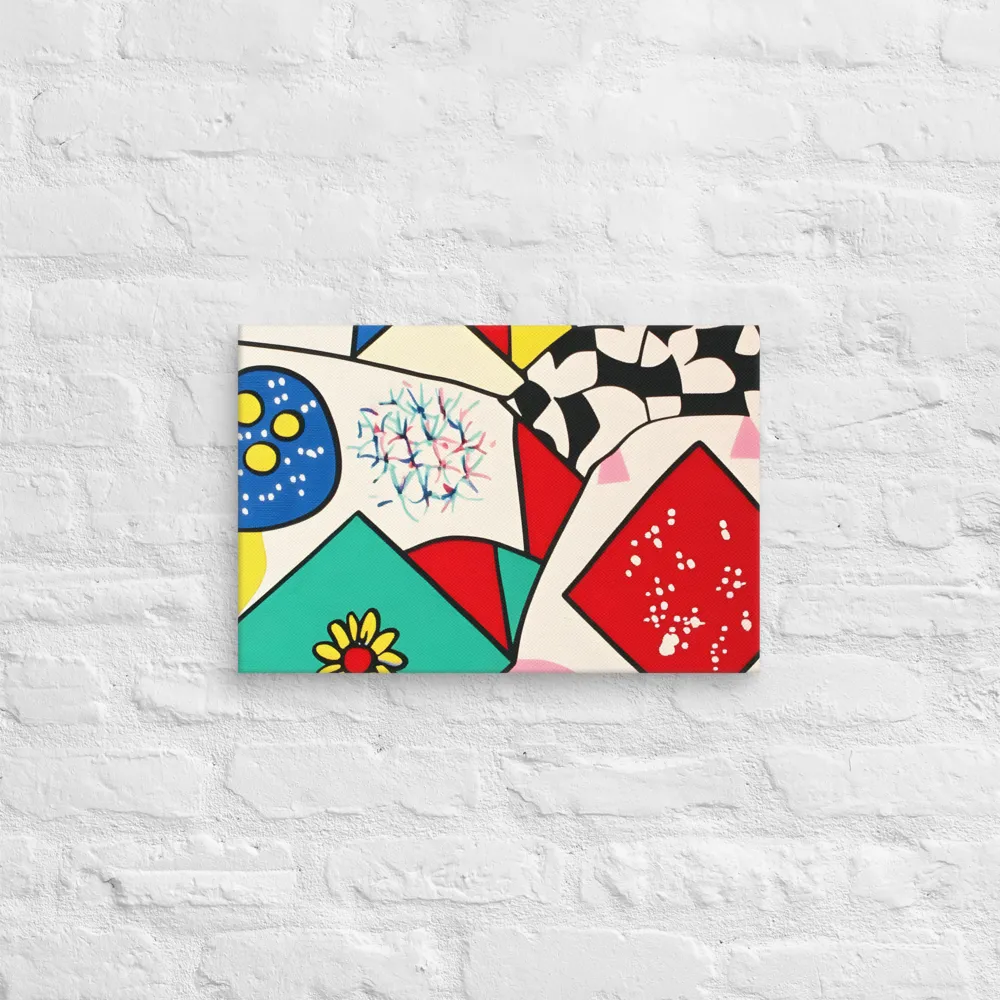 Joyful Geometry: A Playful Dance of Shapes and Colors | Canvas | 12″×18″
