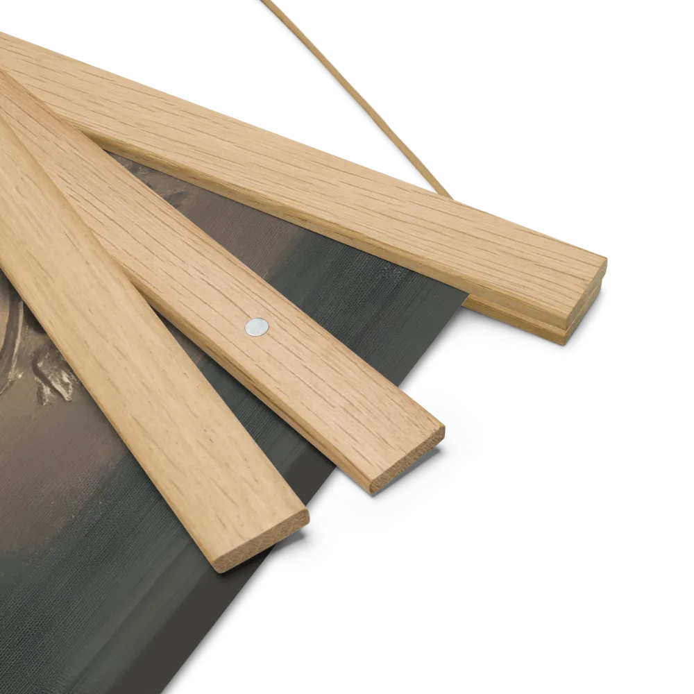 Silent Reflection | Poster With Oak Wood Hanger | 14″×14″