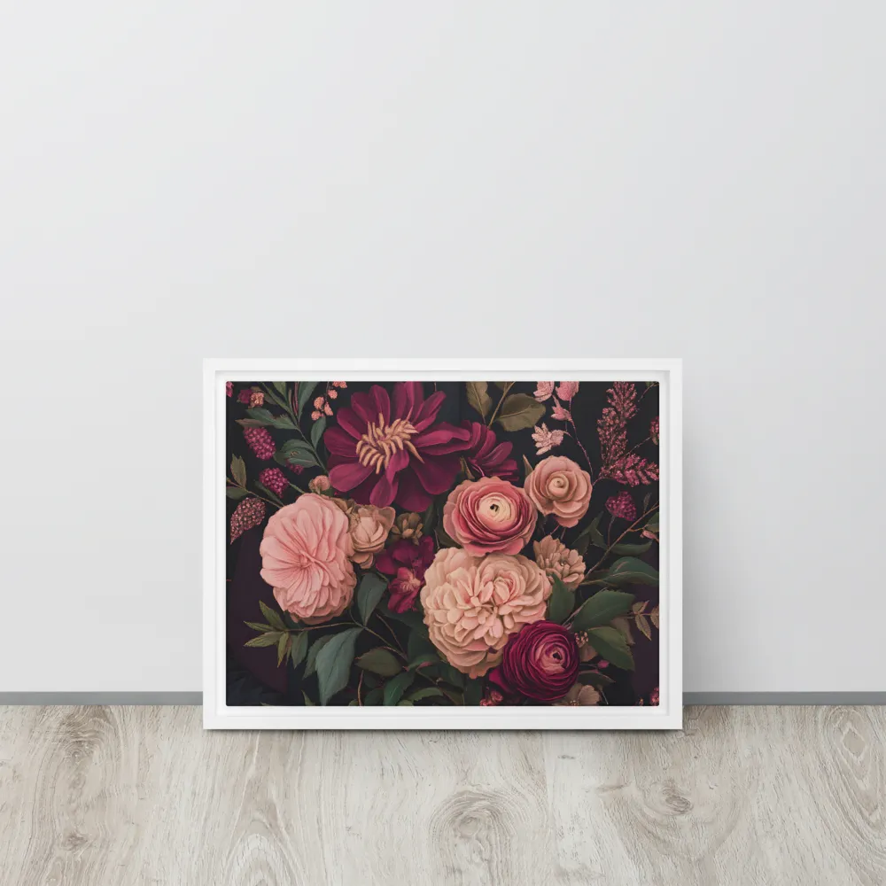 Botanical Elegance | Canvas with White Frame | 12″×16″