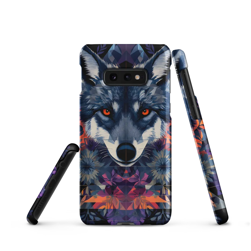 Mystical Wolf Amidst Floral Geometry