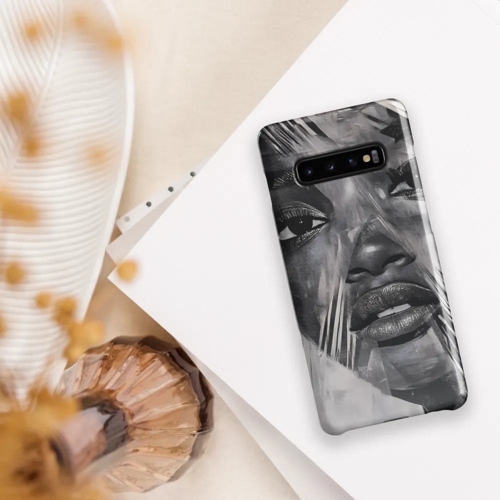 Fragmented Reflections: A Contemporary Portrait | Phone Case |  S10 Plus | Snap Case | Glossy