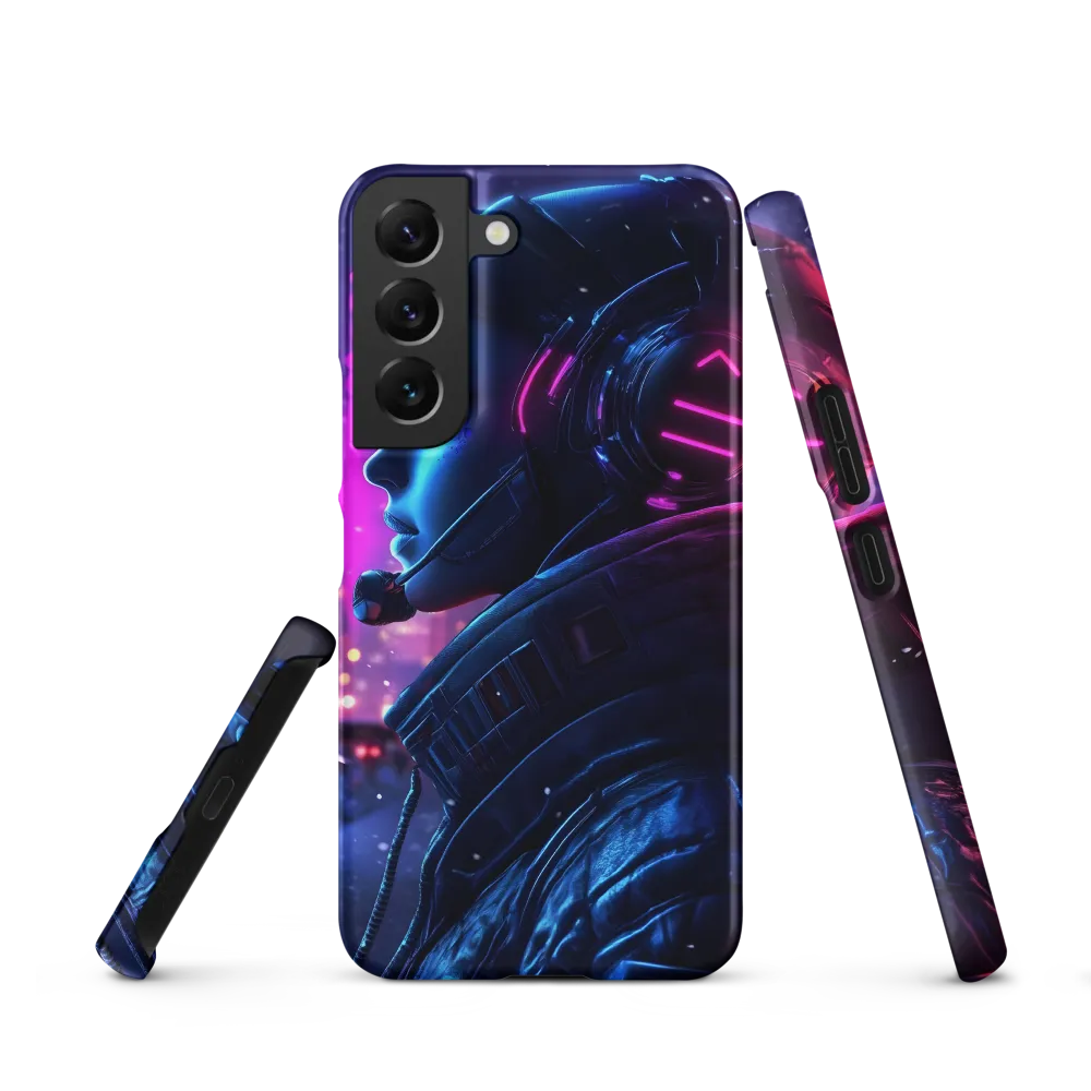 Dystopian Elegance: Cyberpunk Figure in Neon