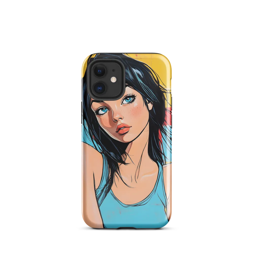 Vibrant Portrait of Modern Youth | Phone Case |  12 mini | Tough Case | Glossy