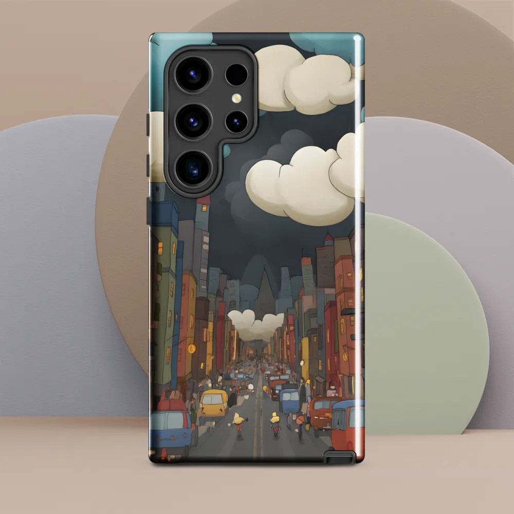 Urban Symphony: A City Awakens at Dusk | Phone Case |  S24 Ultra | Tough Case | Glossy