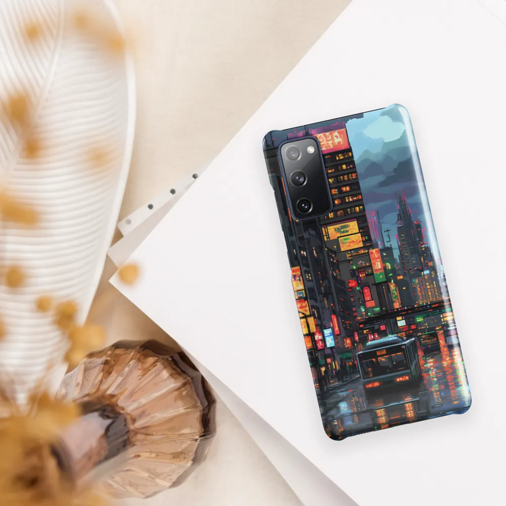 Neon Dreams: A Pixelated Urban Night