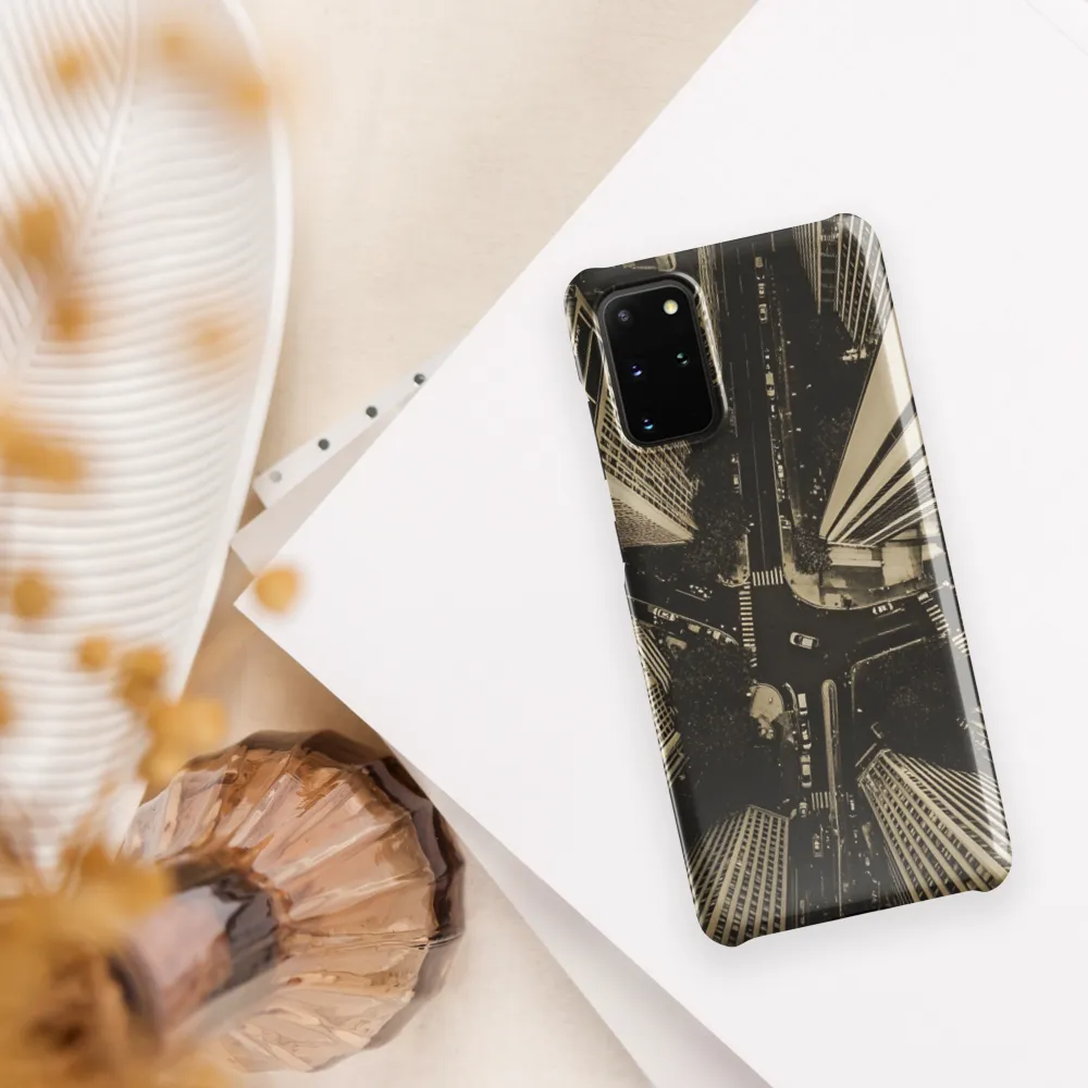 Urban Symphony: Aerial Perspective of City Life | Phone Case |  S20 Plus | Snap Case | Glossy