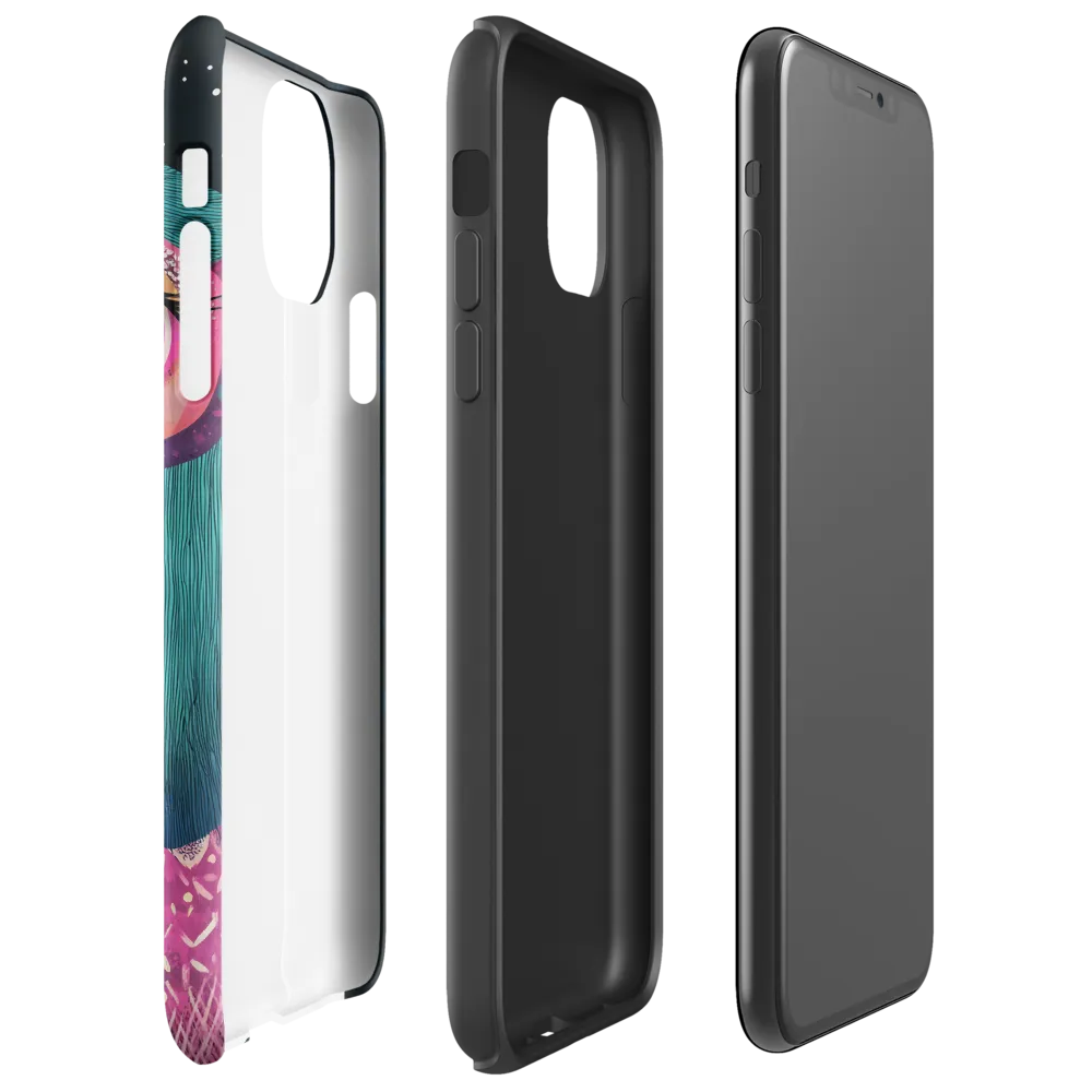 Whimsical Vulture: A Dance of Colors | Phone Case |  11 Pro Max | Tough Case | Matte