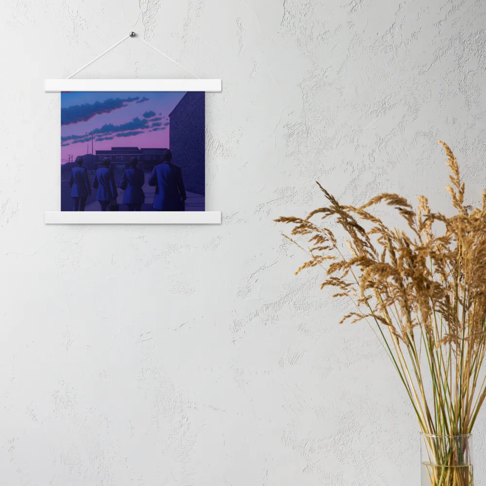 The Twilight Stroll | Poster With White Wood Hanger | 10″×10″