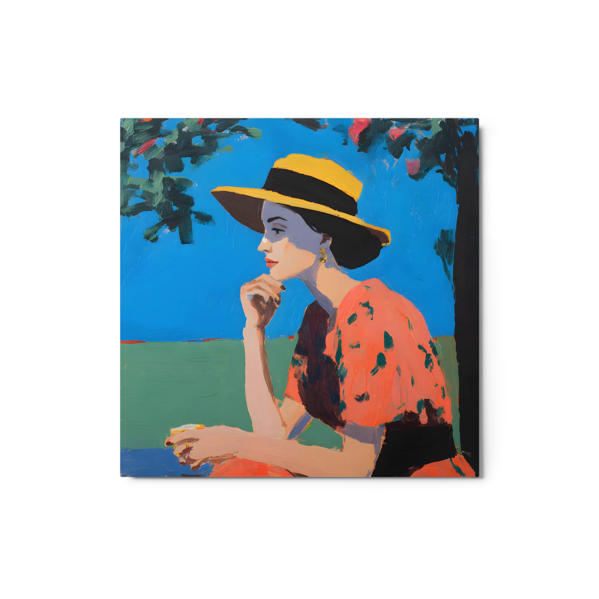 Pensive Summer Day 
 Metal Print | 12″x 12″