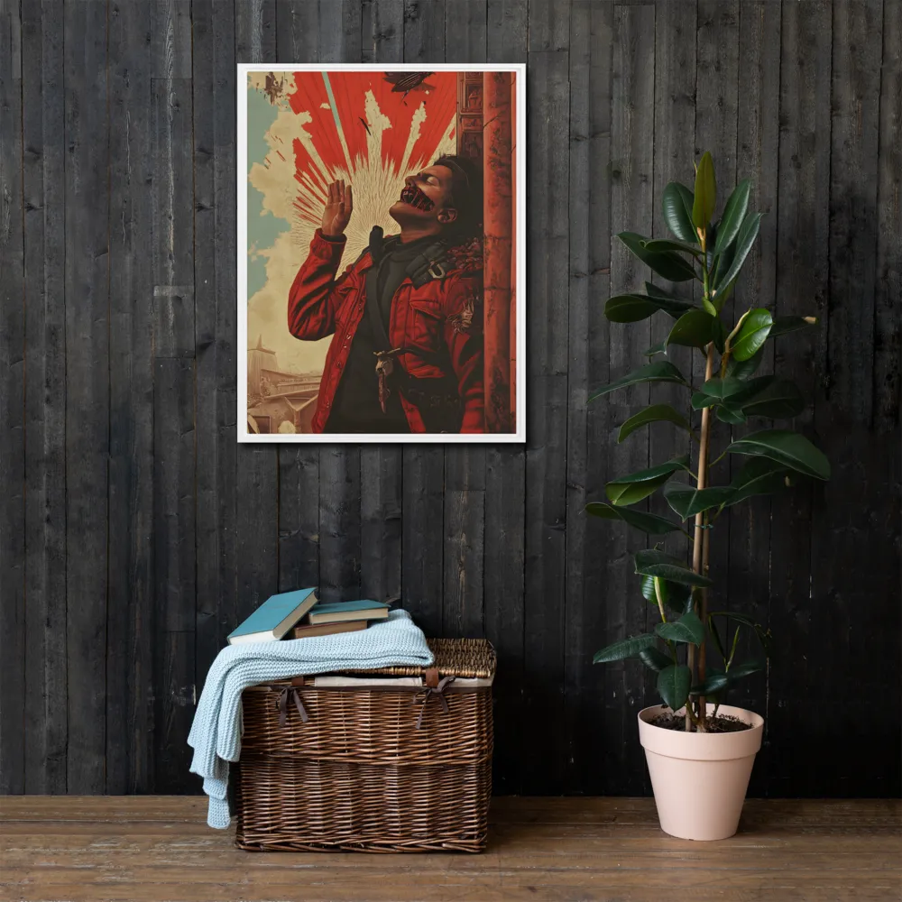 Defiant Echoes of Ruin | Canvas with White Frame | 24″×32″