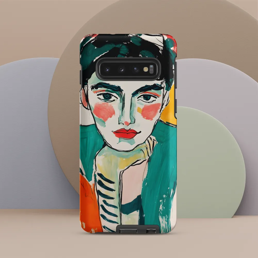 Contemplative Portrait in Bold Hues