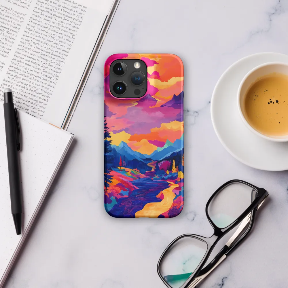 Radiant Serenity: A Surreal Landscape | Phone Case |  16 Pro Max | Snap Case | Matte