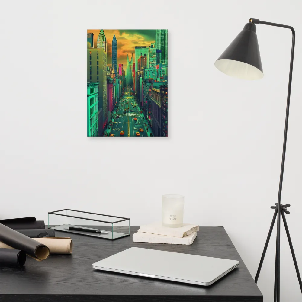 Urban Surrealism: Neon Dreams | Canvas | 12″×16″