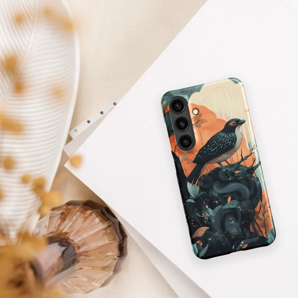 Perched Between Teal and Ember