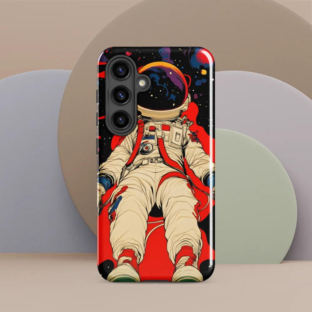 Astronaut in Cosmic Reverie | Phone Case |  S24 | Tough Case | Glossy