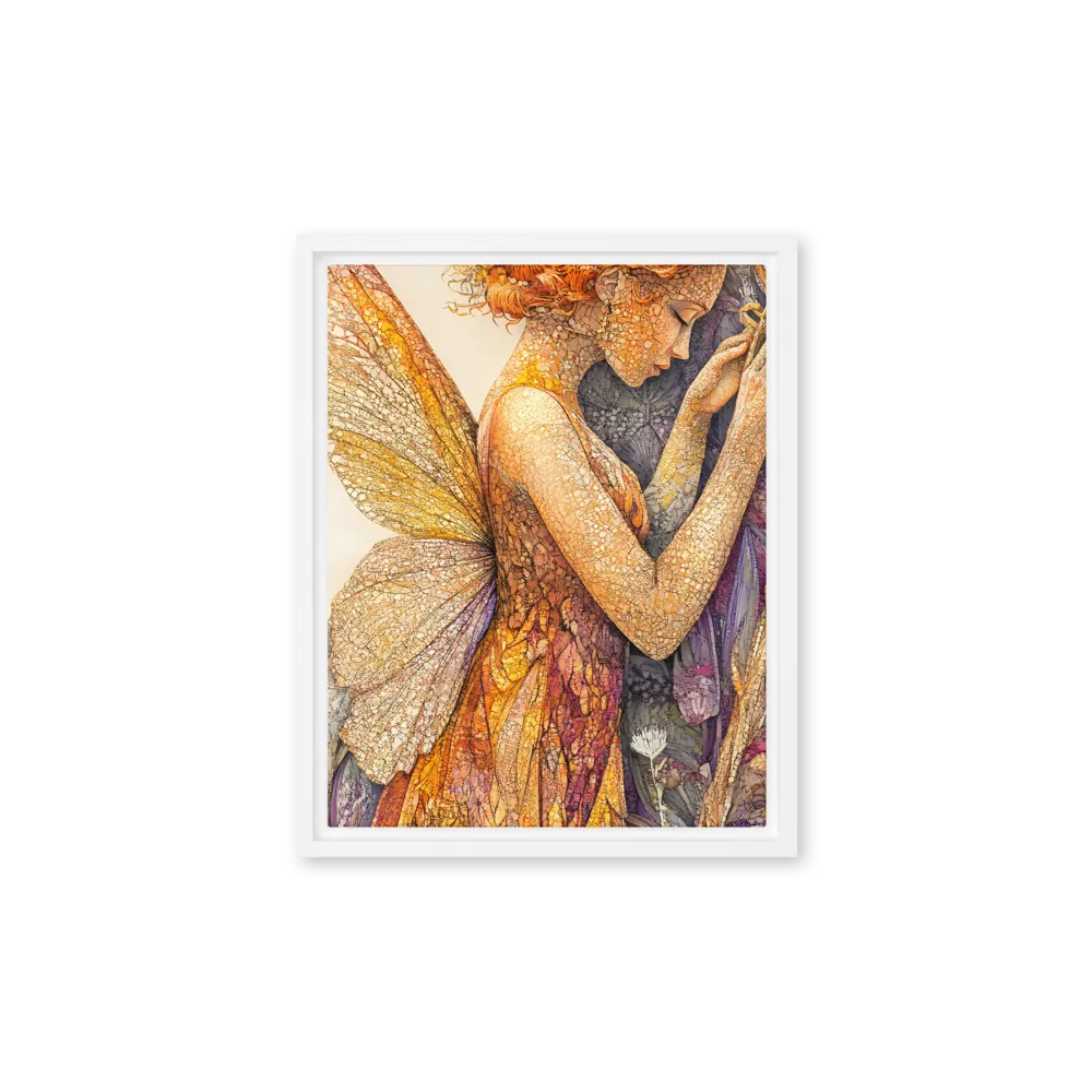 Whispers of the Frosted Meadow | Canvas with White Frame | 11″×14″