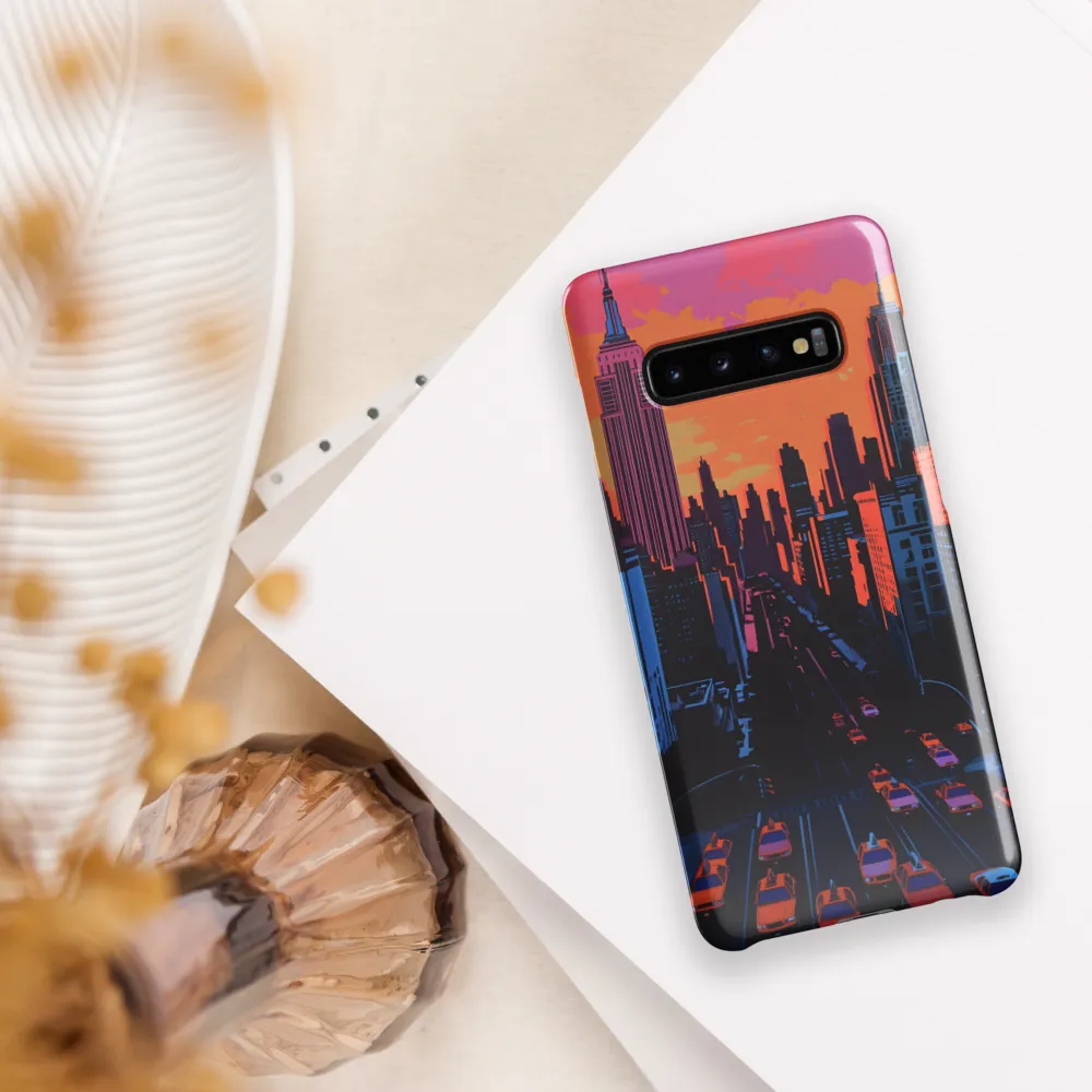 Sunset Over Skyscrapers | Phone Case |  S10 Plus | Snap Case | Glossy