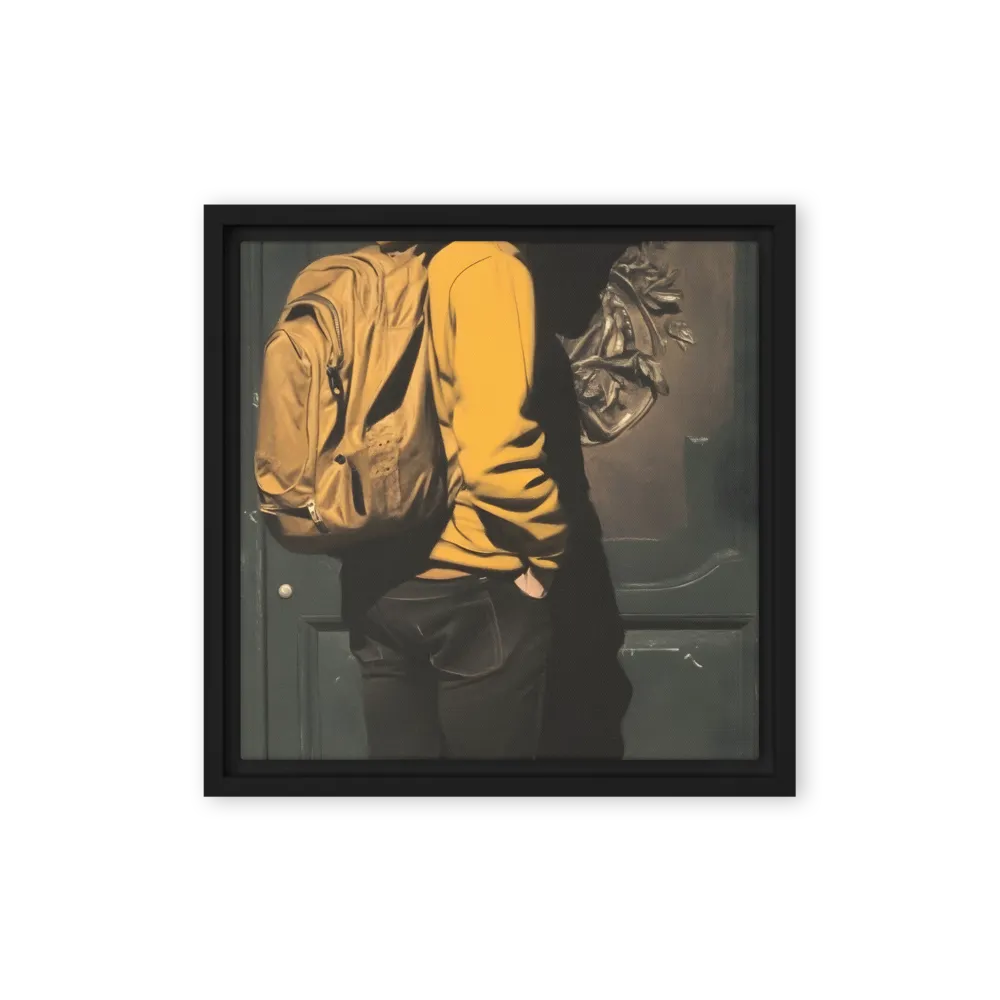 Silent Reflection | Canvas with Black Frame | 12″×12″