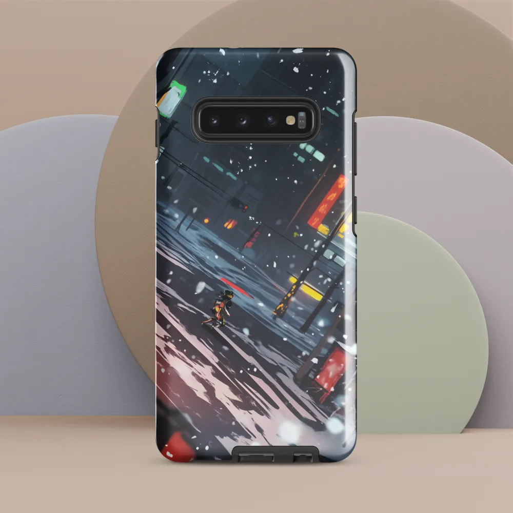 Solitude in the Neon Snow | Phone Case |  S10 Plus | Tough Case | Glossy