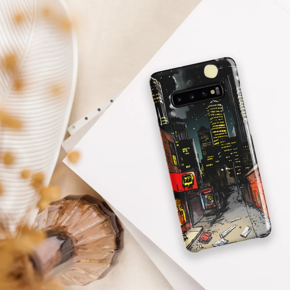 Nocturnal Cityscape: The Hidden Alley | Phone Case |  S10 Plus | Snap Case | Glossy