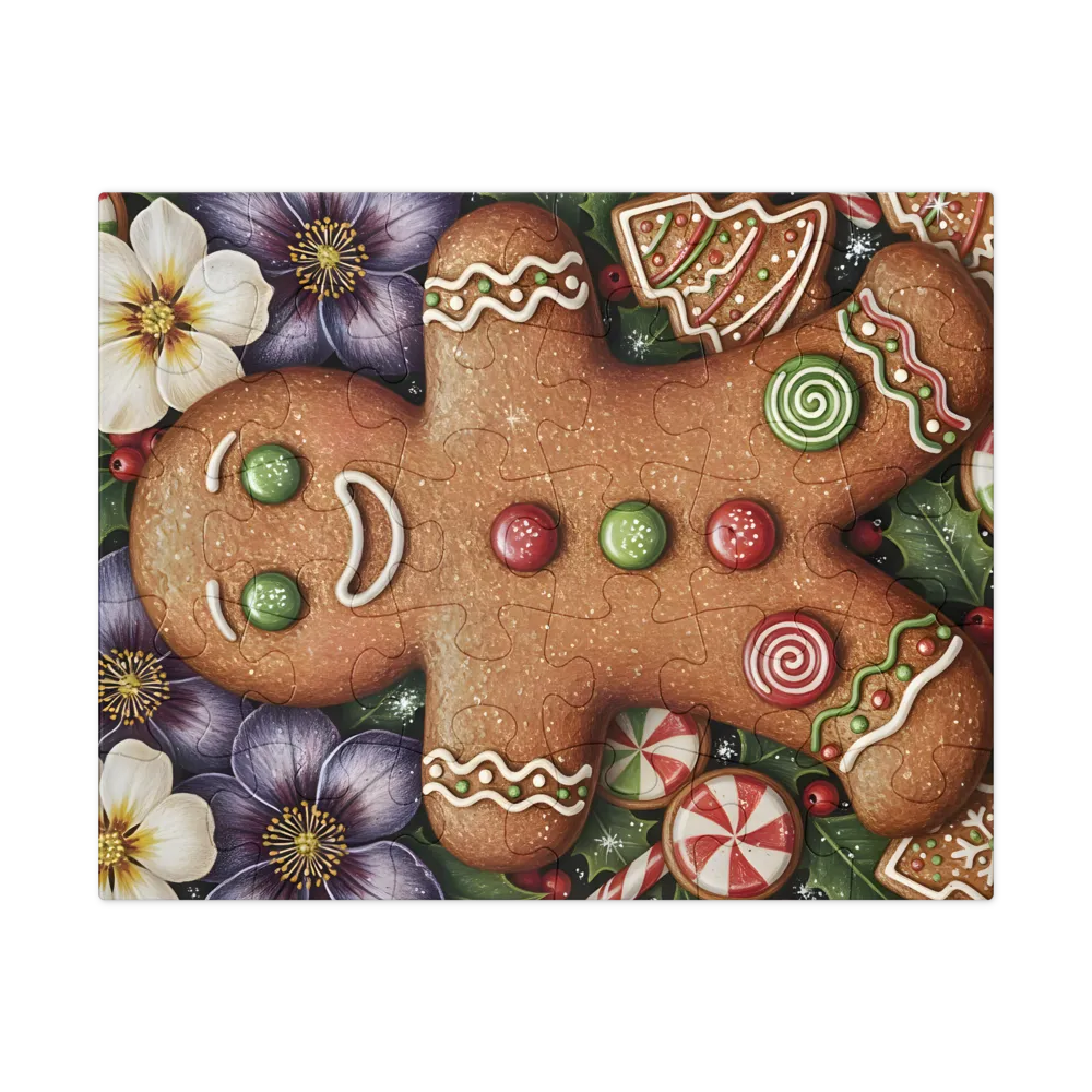 Gingerbread Cheer 
 Jigsaw Puzzle in Tin Box