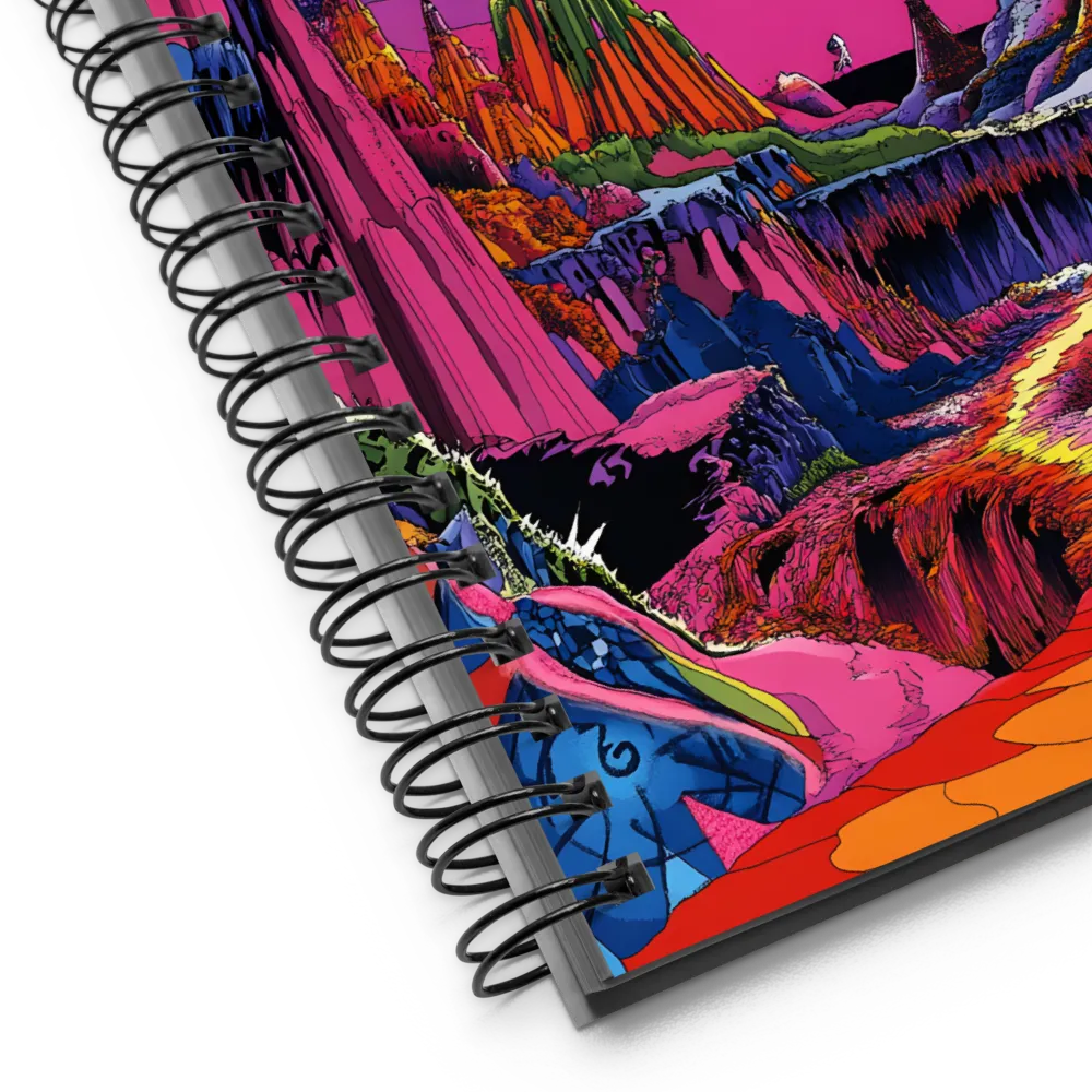 Galactic Wonders: A Journey Through an Alien Landscape | Spiral Notebook