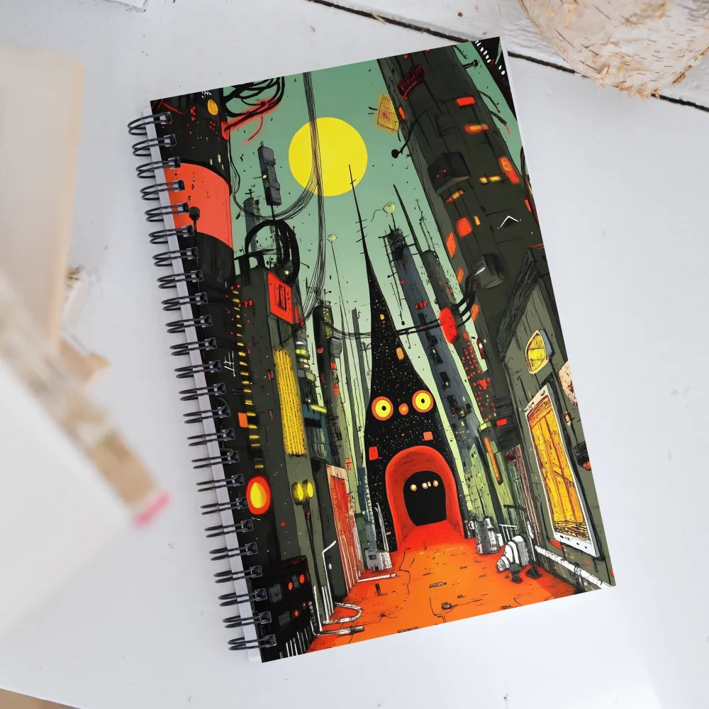 The Enigmatic Cityscape | Spiral Notebook