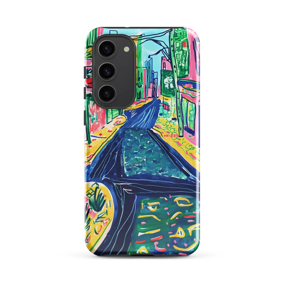 Dreamy Street in Vibrant Hues