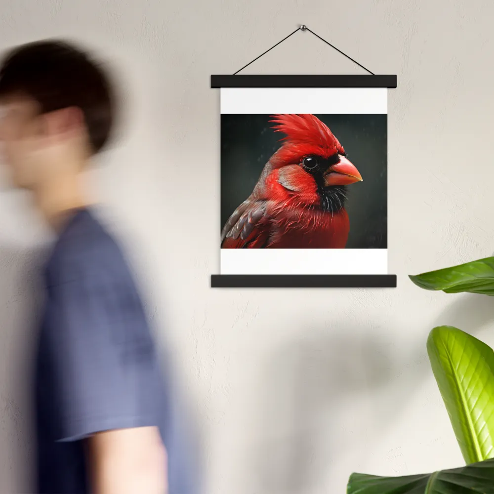 The Bold Cardinal | Poster With Black Wood Hanger | 11″×14″