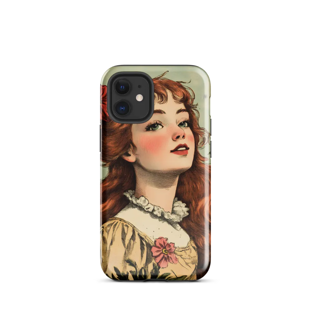 Whimsical Portrait of a Flower-Adorned Girl