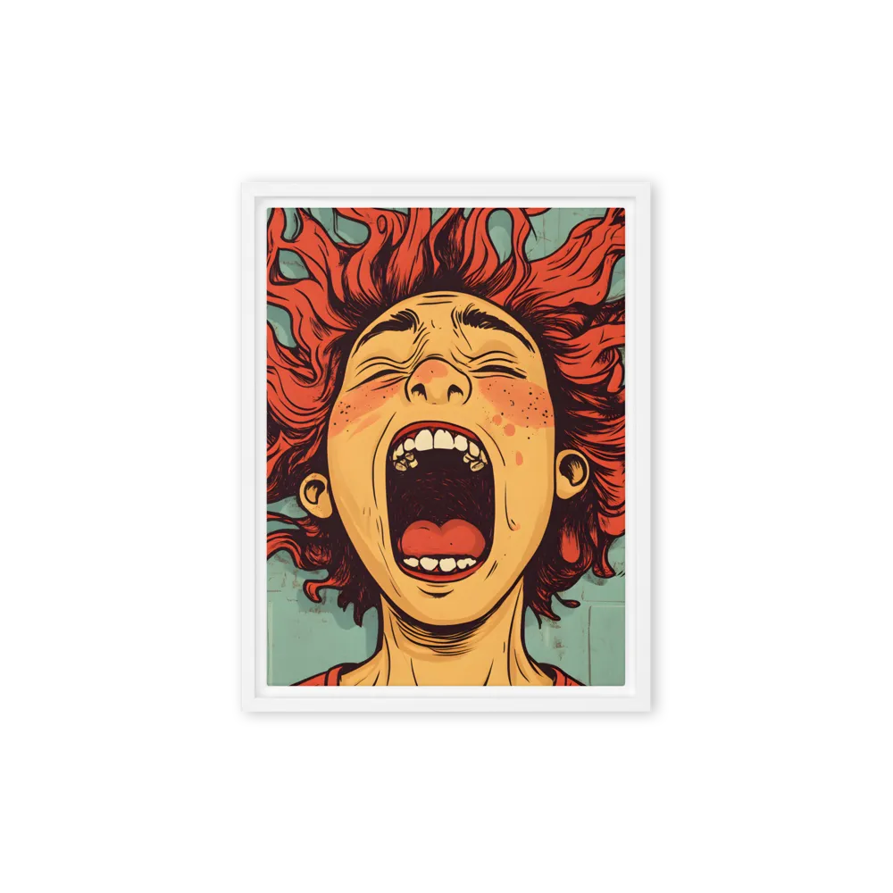 Fury Unleashed | Canvas with White Frame | 9″×12″