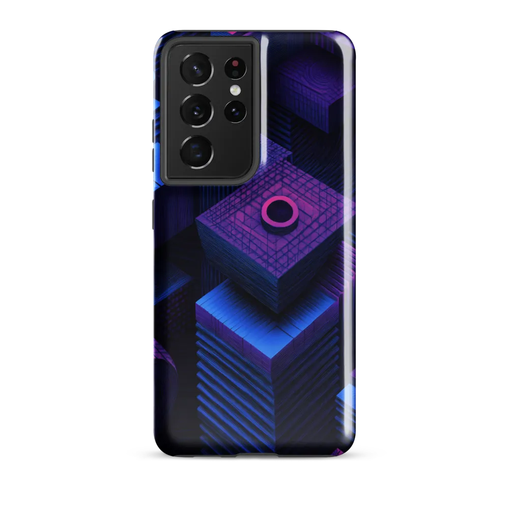 Geometric Dreams in Blue and Purple