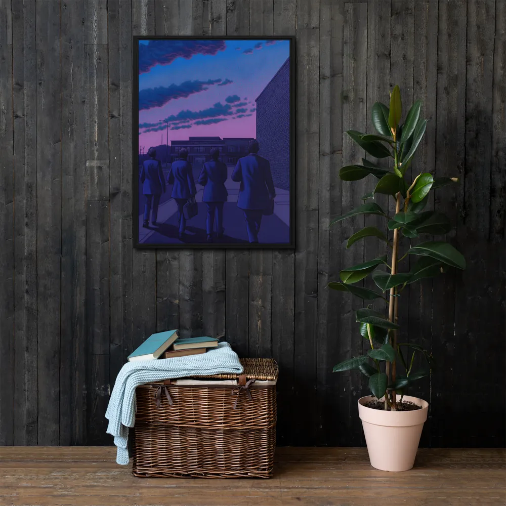 The Twilight Stroll | Canvas with Black Frame | 24″×32″