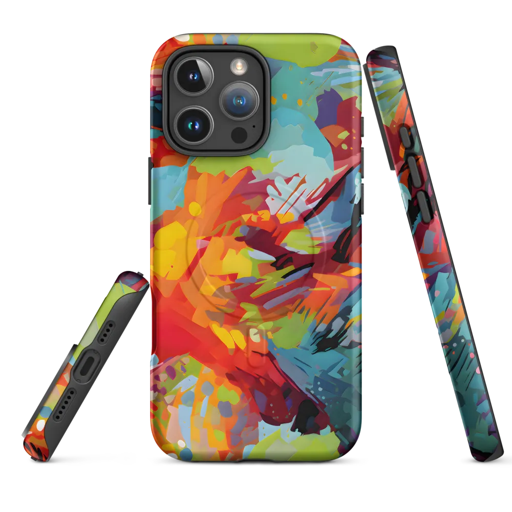 Colorful Lizard: An Abstract Adventure | Phone Case |  16 Pro Max | MagSafe® Tough Case | Matte