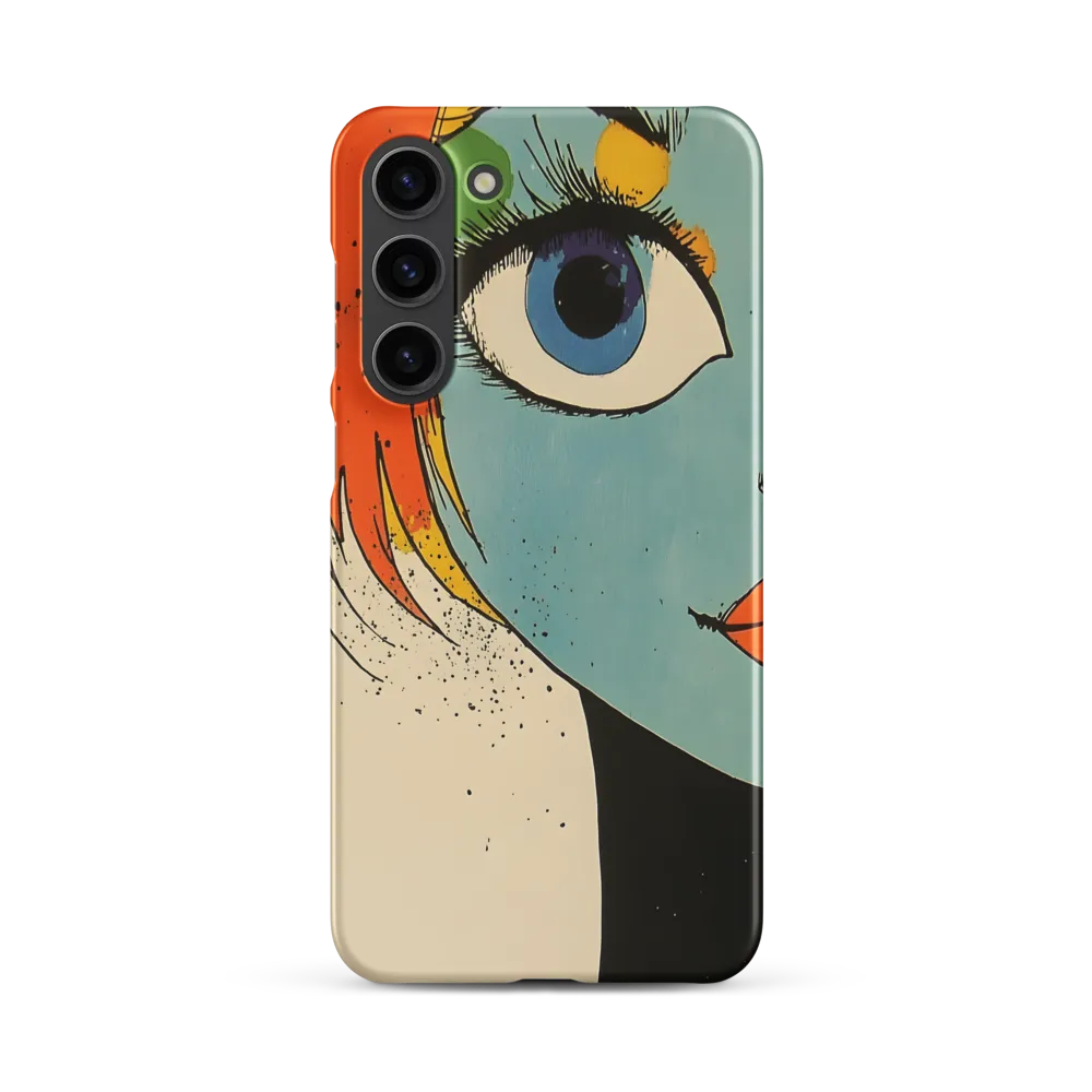 Vivid Expressions: A Portrait in Blue | Phone Case |  S23 Plus | Snap Case | Matte