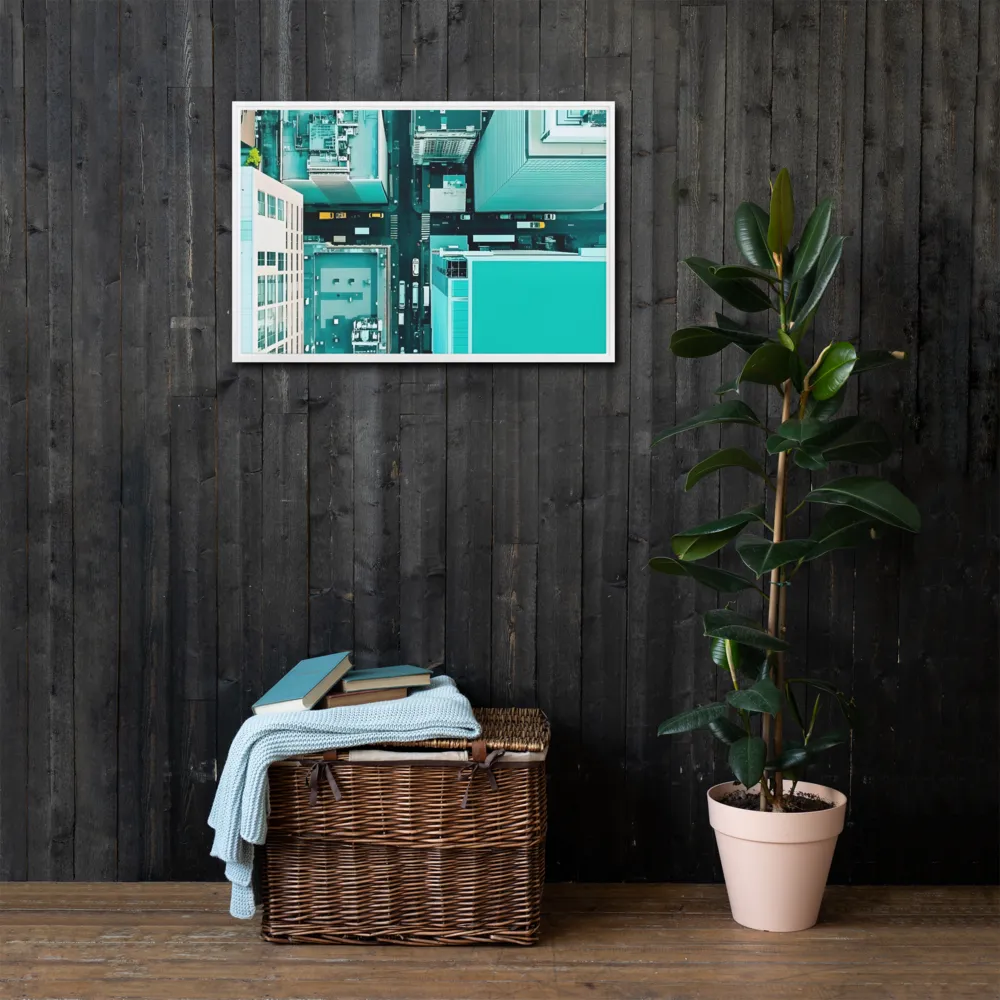 Urban Geometry: Aerial Perspective | Canvas with White Frame | 20″×30″