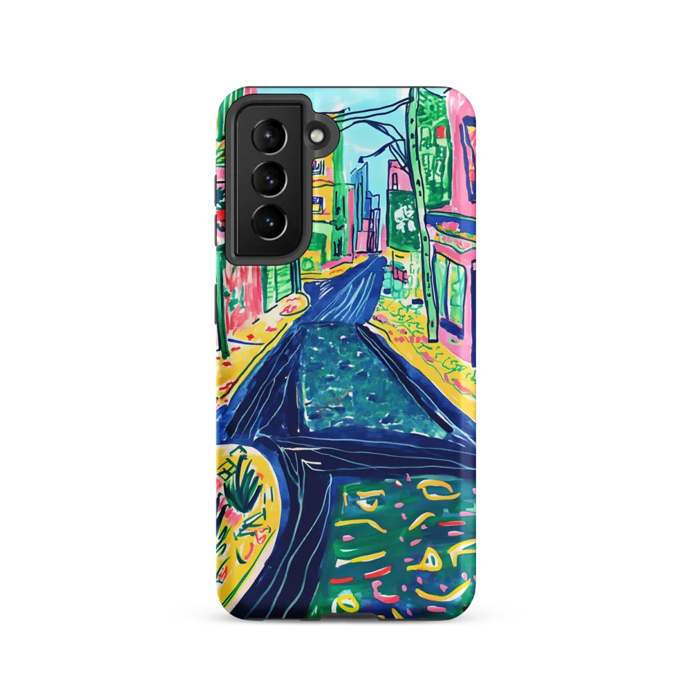 Dreamy Street in Vibrant Hues
