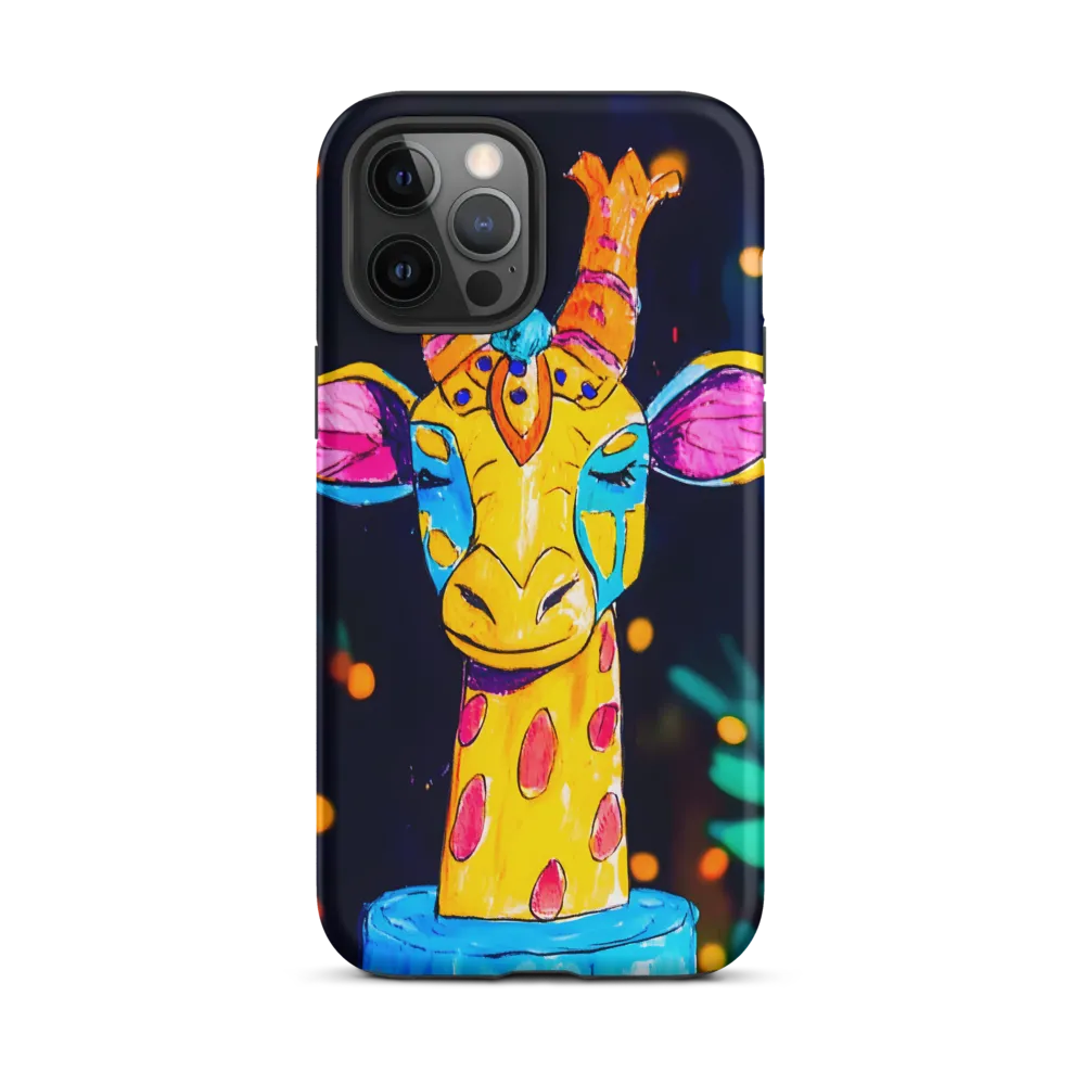 Whimsical Giraffe in Vibrant Colors