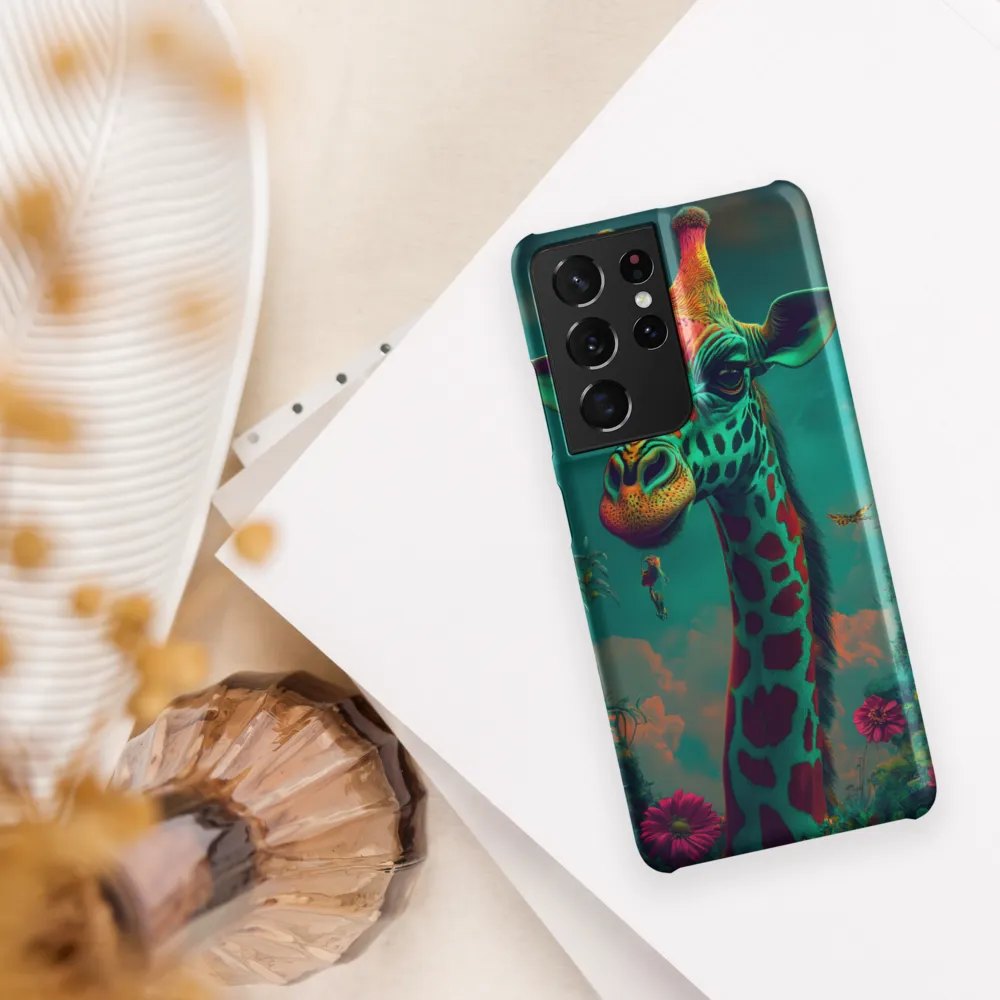 Whimsical Giraffe Among Blossoms | Phone Case |  S21 Ultra | Snap Case | Matte