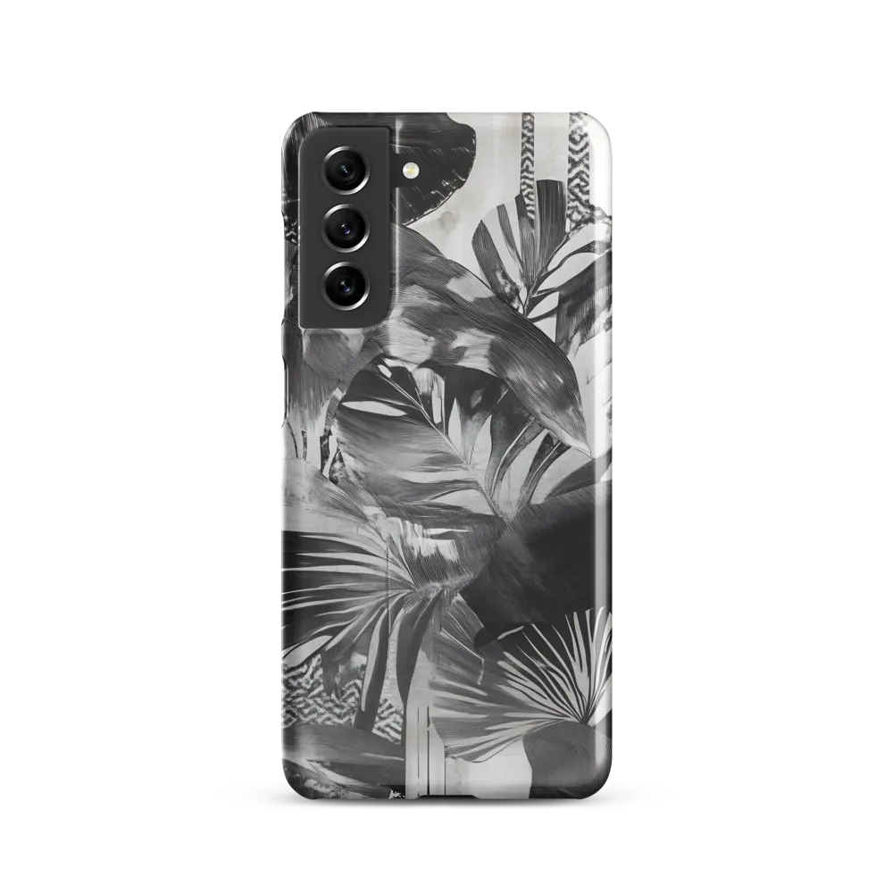 Monochrome Serenity in Tropical Foliage