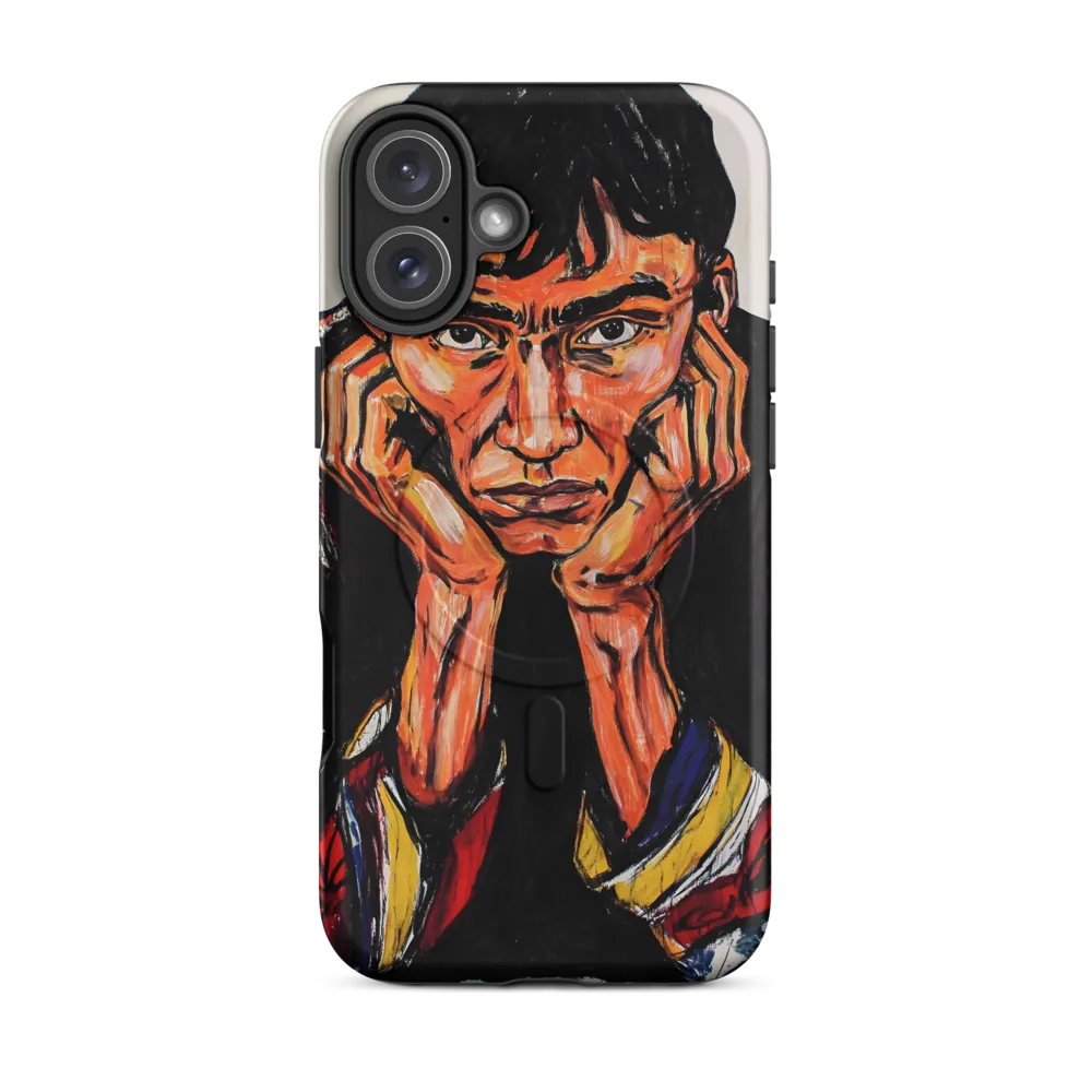 Contemplative Intensity: An Expressionist Portrait
