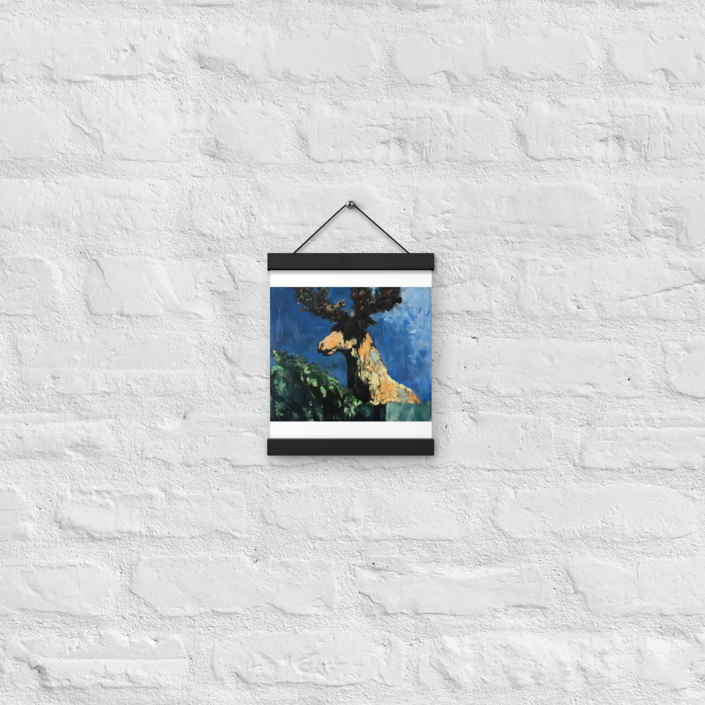 The Majestic Deer in Nature | Poster With Black Wood Hanger | 8″×10″