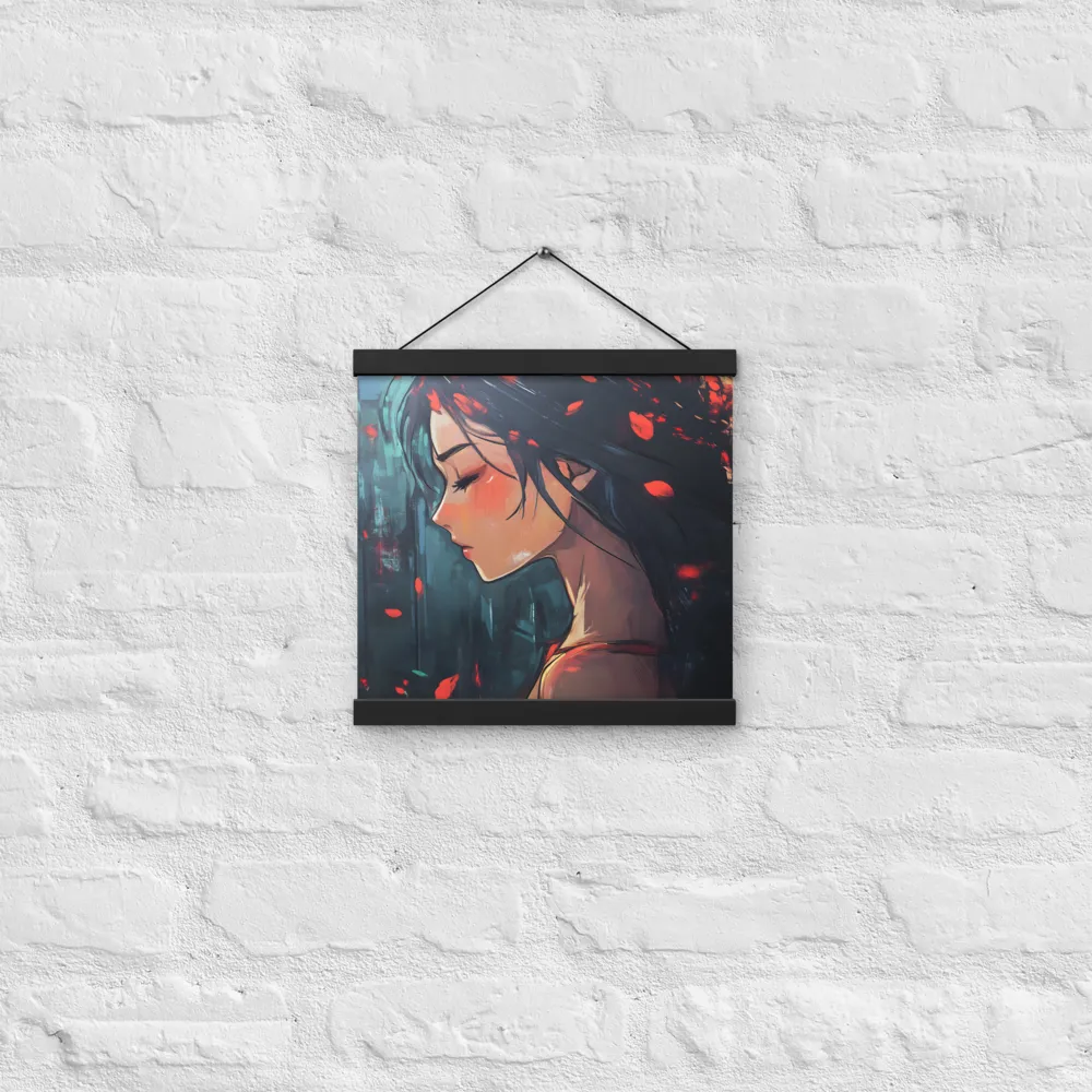 Whispers of Melancholy | Poster With Black Wood Hanger | 12″×12″