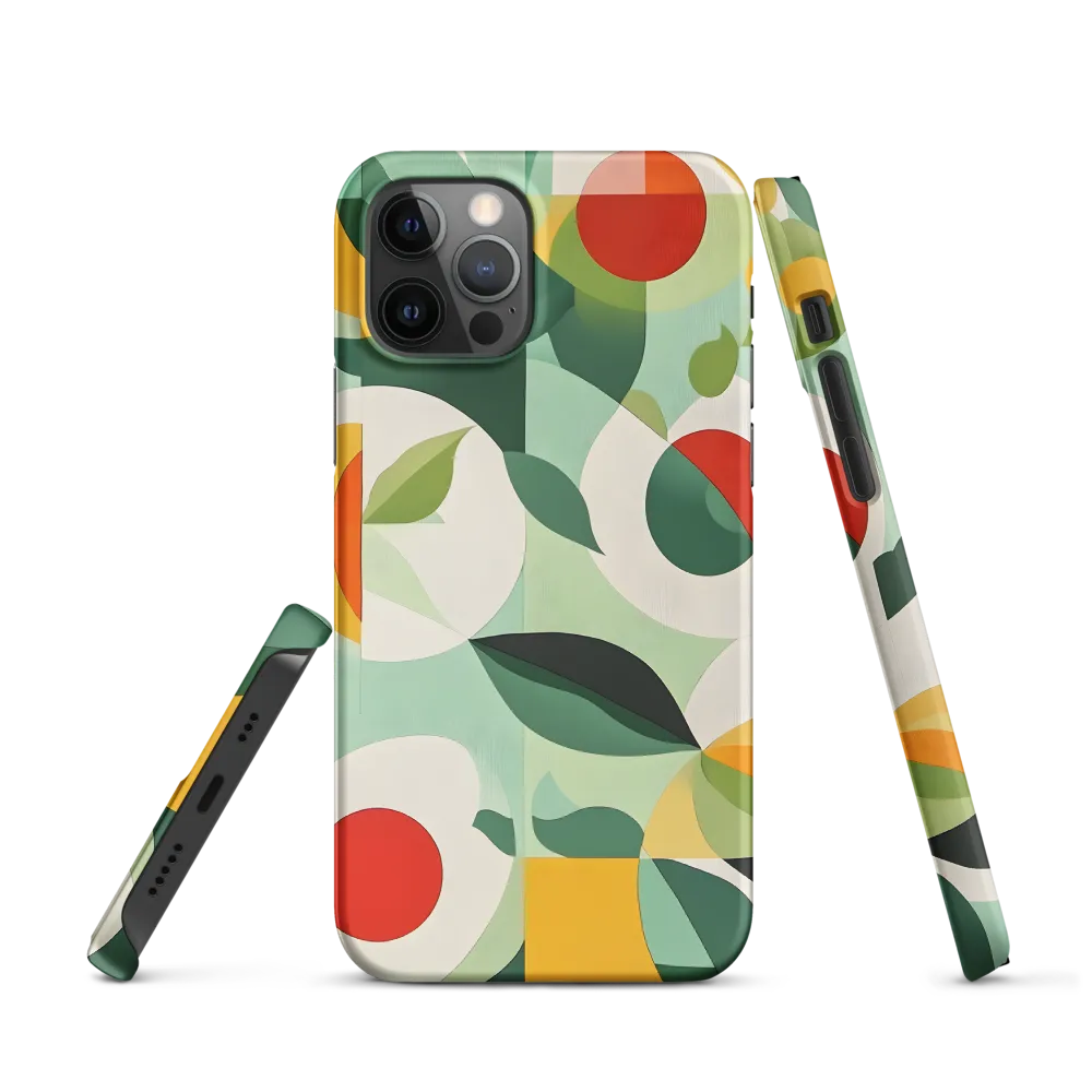 Harmony in Shapes: A Playful Abstract Design | Phone Case |  12 Pro | Snap Case | Matte