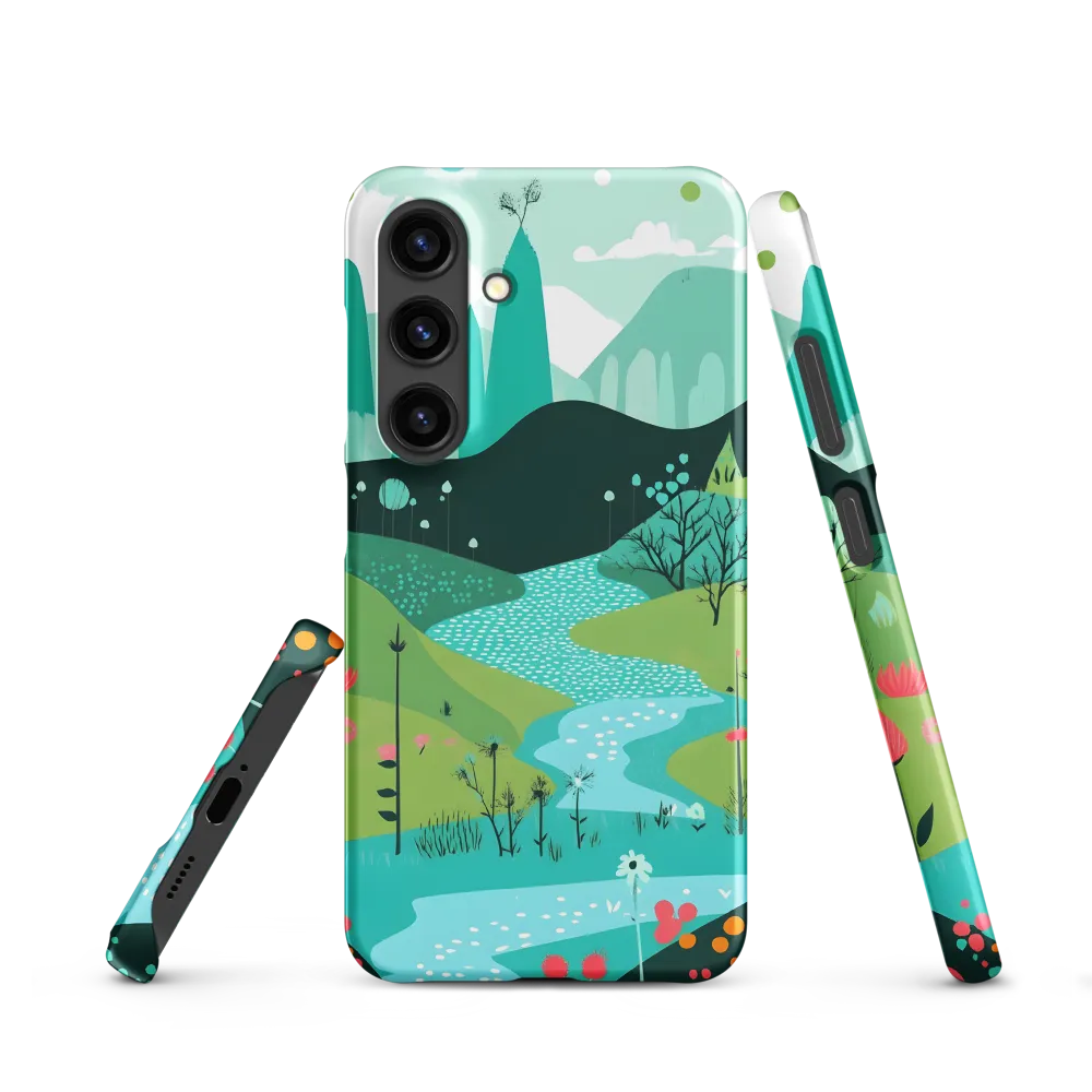 Whimsical River in a Lush Landscape