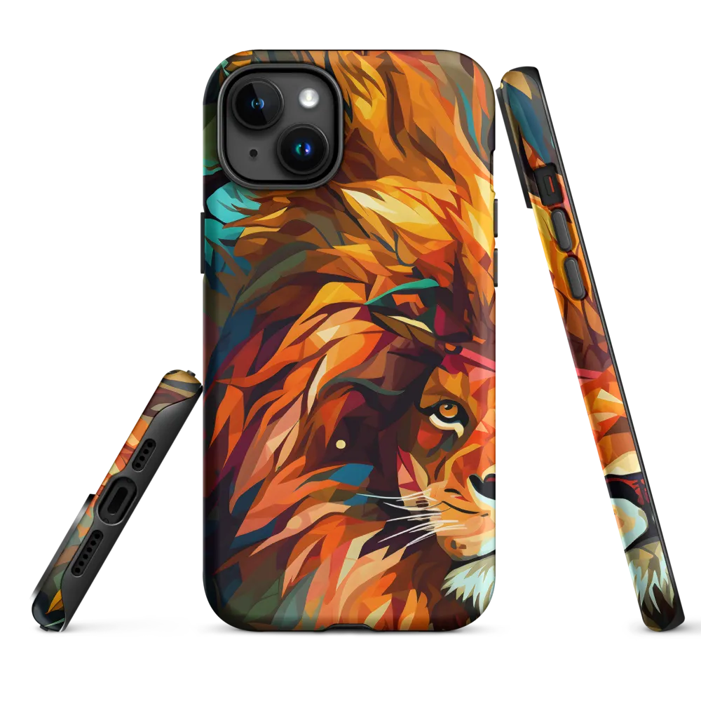 Majestic Gaze: The Polygonal Lion